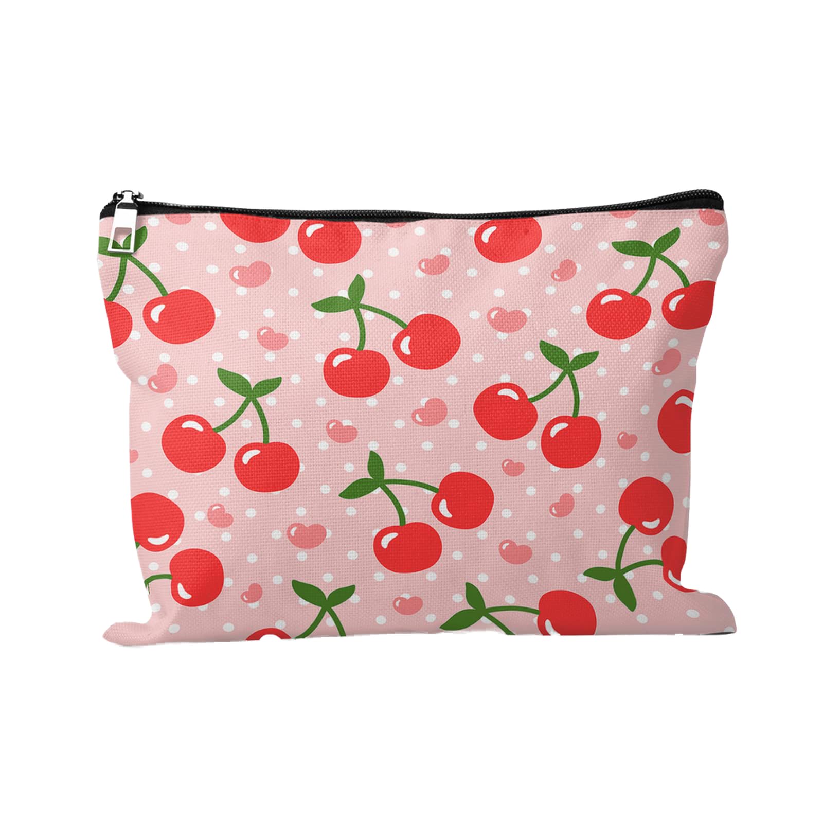 Cafl Hawaiian Palm Leaf Makeup Bag Tropical Palm Trees Cosmetic Bag Zipper Pouch Large Toiltry Bag Travel Linen Make Up Organizer Purse for Women 10×8Inch